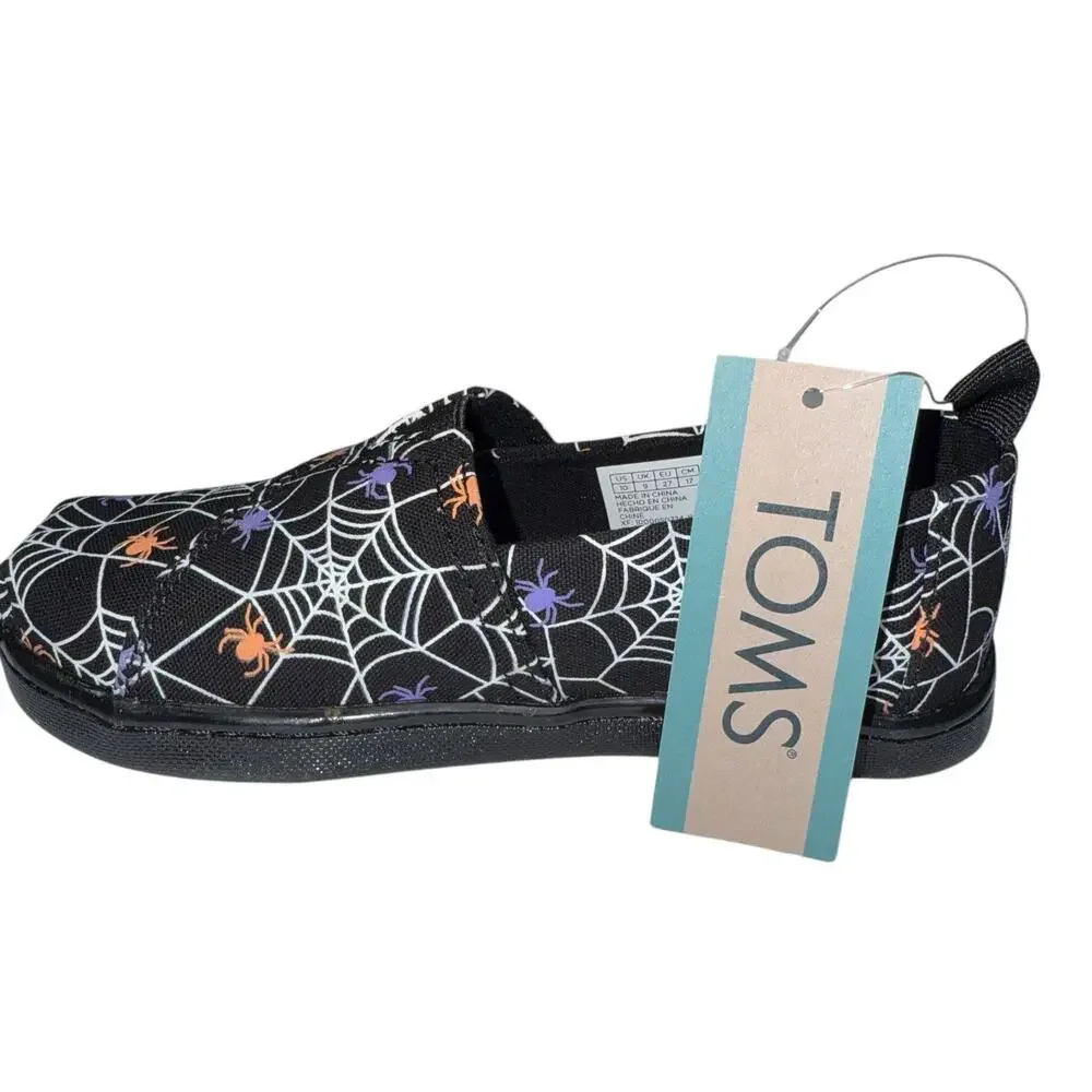 TOMS Little Girls Spiders Alpargata Espadrille Shoes SZ/10